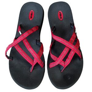 Teva Oluwahu Thong Sandals Red Flip Flops Womens 9 UK 7 EU 40